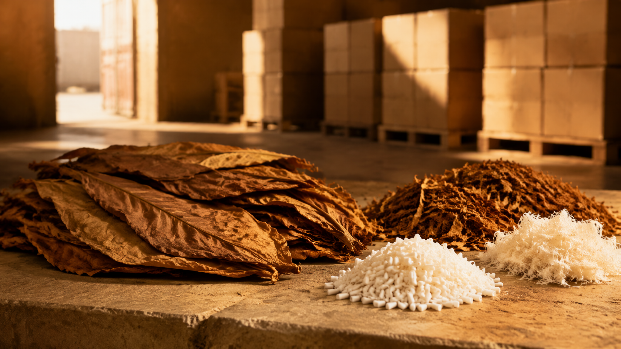 HBS tobacco leaves and cigarette filters